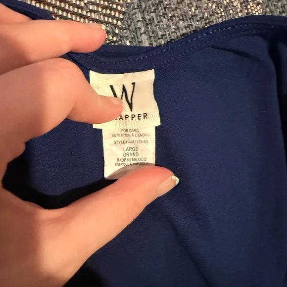 Royal Blue Wrapper Top - Picture 5 of 6